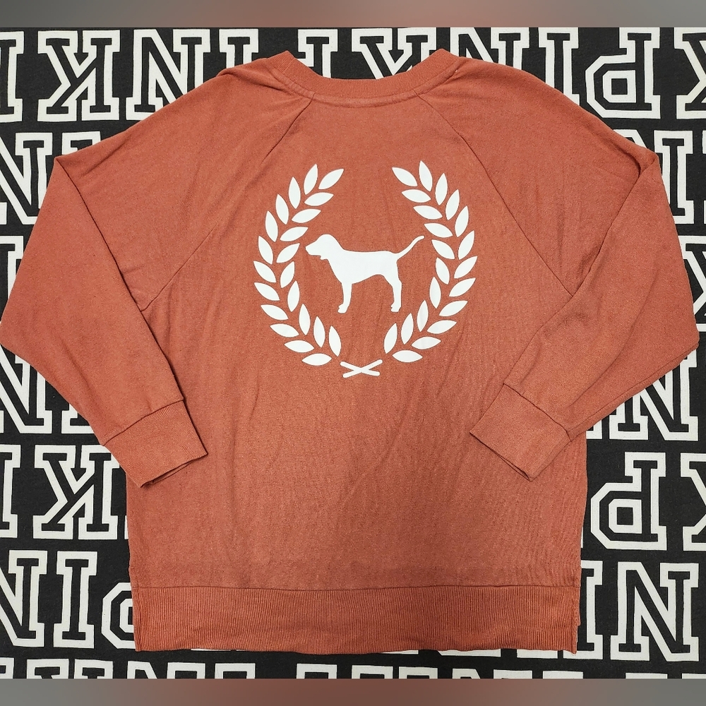 #615 VS Pink Burnt Orange Pullover Sweatshirt 🧡